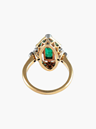 Bague Bague Ancienne Emeraudes Diamants 58 Facettes