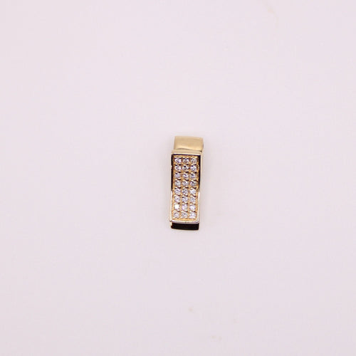 Pendentif Pendentif Moderne or jaune et pavage de diamants 58 Facettes