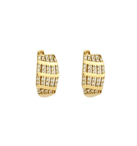 Boucles d'oreilles BOUCLES D'OREILLES "EVA" OR & ZIRCONIUMS 58 Facettes BO/230090