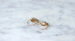 Boucles d'oreilles Dormeuses or rose, perles, turquoises et diamants 58 Facettes