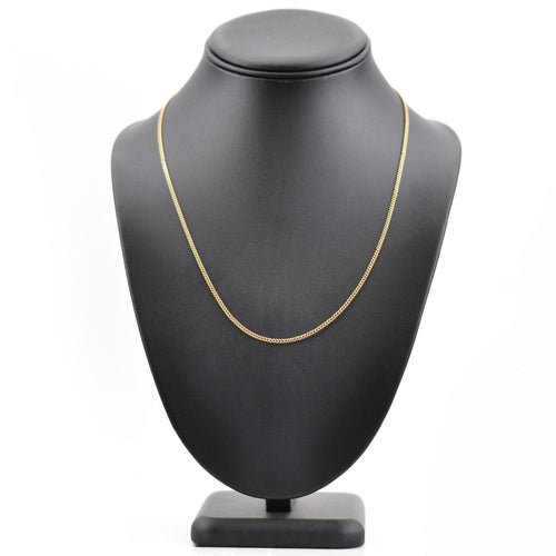 Collier Chaine en or jaune maille gourmette limée 58 Facettes 19-211A