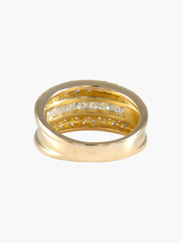 Bague Or Jaune / Diamants / 54 BAGUE "ECLIPSE" OR & DIAMANTS 58 Facettes BO/220002 STA