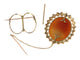 Broche Broche camée or, perles émail noir 58 Facettes 19176-0039