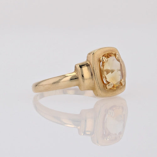 Bague 53 Bague citrine or jaune d'occasion 58 Facettes 19-010B