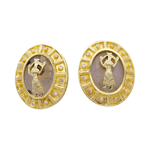 Boucles d'oreilles Boucles d'oreilles Lalaounis cristal de roche. 58 Facettes 32425