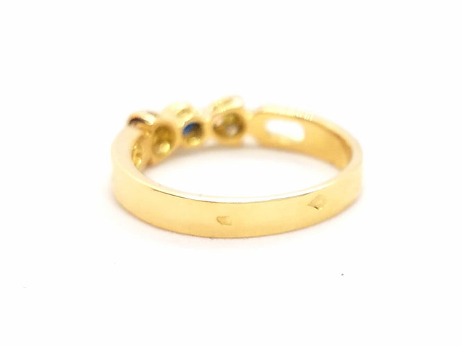 Bague 53 Bague Or jaune Saphir 58 Facettes 00793CN