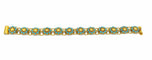 Bracelet Bracelet ethnique en or jaune et turquoises 58 Facettes