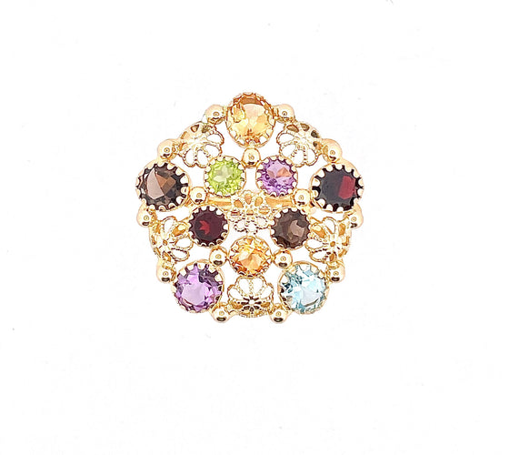 Bague 58 Bague Champignon Or jaune Pierres fines 58 Facettes