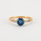 Bague 50 Bague saphir diamant or jaune platine 58 Facettes