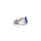 Bague 53 Bague Or blanc Saphir Ceylan Diamants 58 Facettes 3780