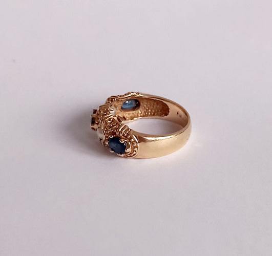 Bague 57 Bague saphirs et perles 58 Facettes