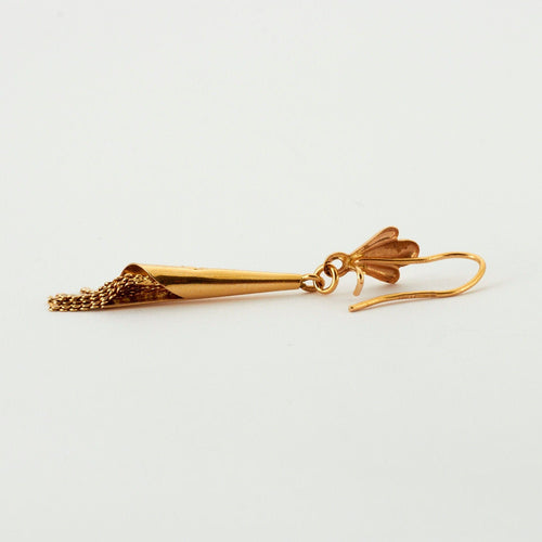 Boucles d'oreilles Pendants d'oreilles or décor passementerie 58 Facettes
