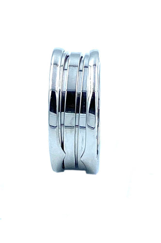 Bague BVLGARI. Bague B.Zéro 1 or blanc 18K 58 Facettes