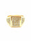 Bague Bague homme en or jaune et pavage de diamants 58 Facettes