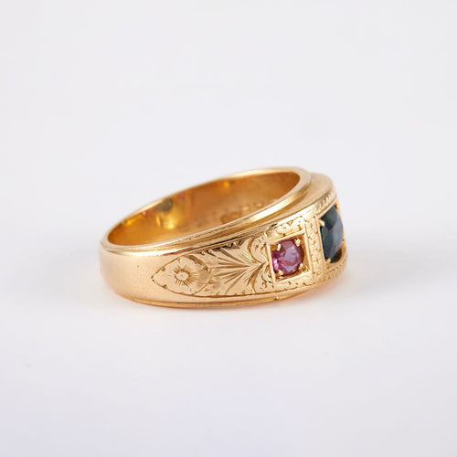 Bague 62 Bague jonc Homme Rubis Saphirs 58 Facettes