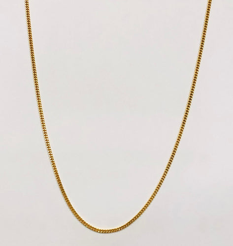 Collier Chaine maille gourmette en or jaune 18k 58 Facettes