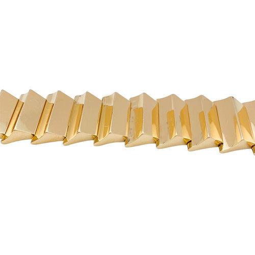 Bracelet Bracelet Tank en or jaune. 58 Facettes 31064