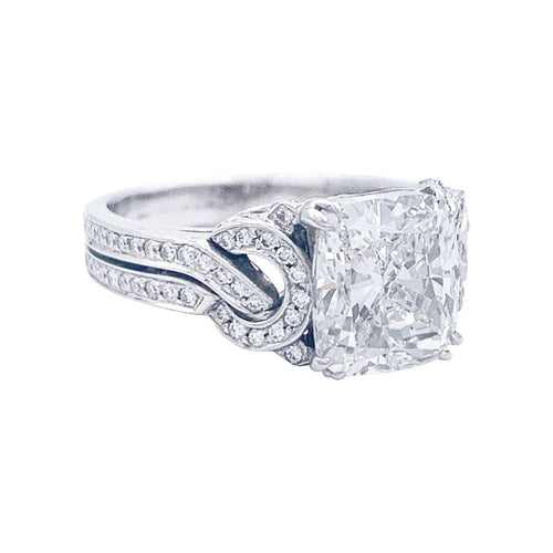 Bague 53 Bague Mauboussin, "Subtil Message", or blanc, diamant coussin. 58 Facettes 32510