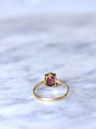 Bague or et grenat 58 Facettes