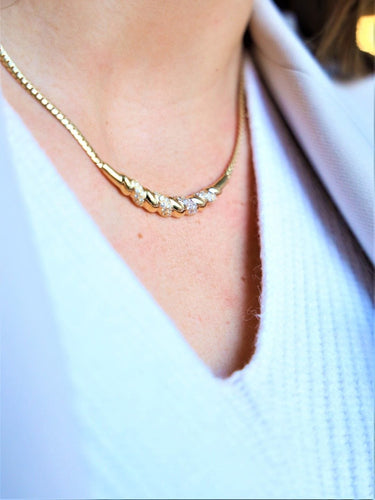Collier Collier Maille anglaise Or jaune Diamant 58 Facettes 1718914CN