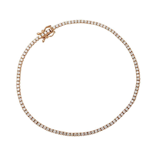 Bracelet Bracelet ligne diamants en or rose. 58 Facettes 32306