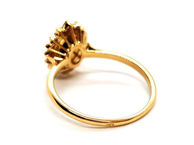 Bague 62 Bague Fleur Or jaune Saphir 58 Facettes 1696106CN
