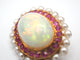 Broche Broche opale rubis perles or jaune 58 Facettes
