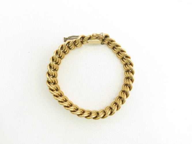 Bracelet bracelet maille americaine or jaune 18k 58 Facettes 257253