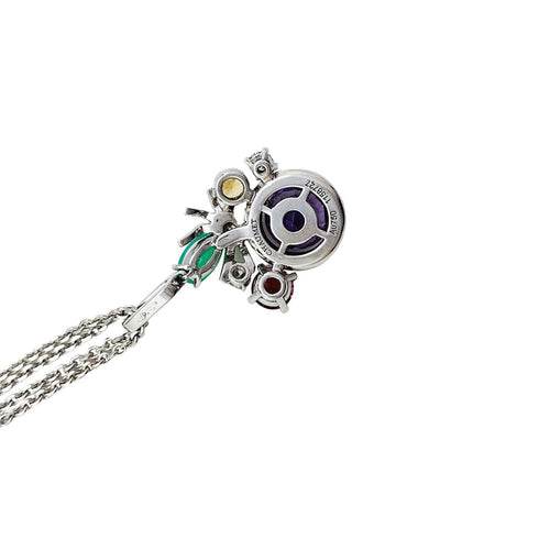 Collier Collier Chaumet "Attrape-moi... si tu m'aimes", or blanc, diamants, pierres de couleurs. 58 Facettes 30683