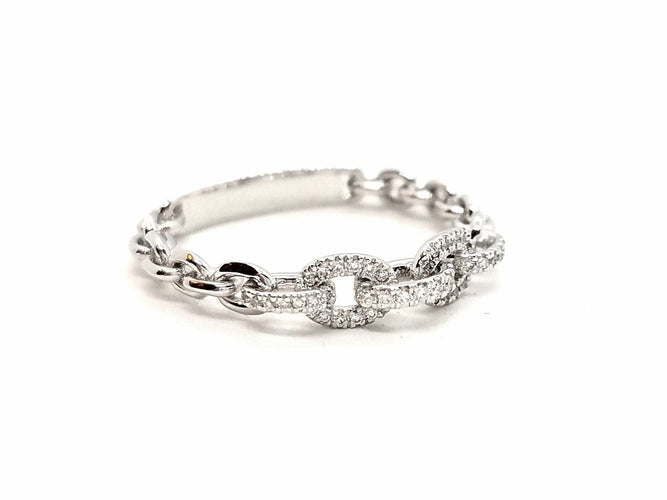 Bague 53 Bague Or blanc Diamant 58 Facettes 578804RV