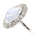 Bague 55 Bague en platine, diamant & pierre de lune 58 Facettes 19312-0202