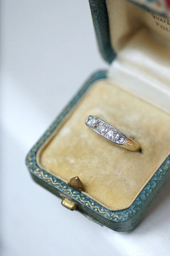 Bague 53.5 Bague jarretière Or jaune Platine Diamants 58 Facettes