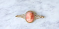 Broche Broche or jaune camée corail 58 Facettes