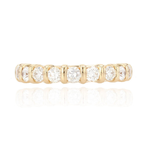 Bague 50 Alliance or jaune diamants occasion 58 Facettes 22-149