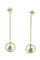 Boucles d'oreilles BOUCLES D'OREILLES PENDANTES ÉMERAUDES 58 Facettes 054431