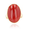 Bague 56 Bague ancienne et son corail rouge japonais 58 Facettes 21-547