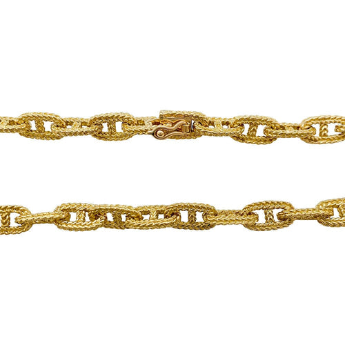 Collier Collier or jaune, maille marine. 58 Facettes 31261