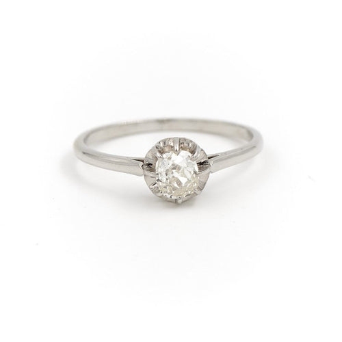 Bague 52 Bague Solitaire Or blanc Diamant 58 Facettes 1819794CN