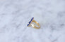 Bague Bague sentimentale fleur perles sur émail 58 Facettes
