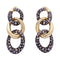 Boucles d'oreilles Boucles d'oreilles Pomellato, "Tango", en or rose, argent et diamants bruns. 58 Facettes 33472