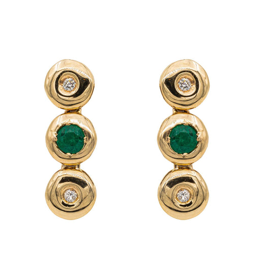 Boucles d'oreilles Boucles d'oreilles Pendantes Or jaune Emeraude 58 Facettes 2551622CN