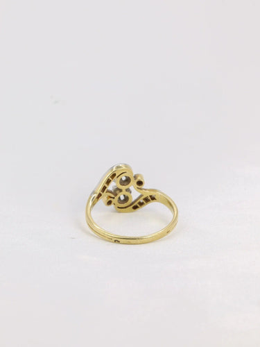 Bague 52 Bague Art-Nouveau 2 Ors Diamants 58 Facettes J189