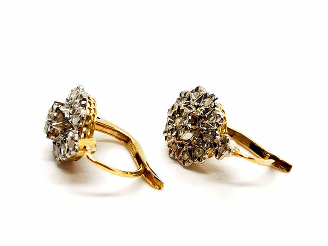 Boucles d'oreilles Boucles d'oreilles Art déco Or jaune Diamant 58 Facettes 1292310CN