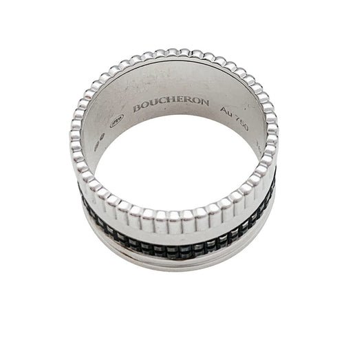 Bague 60 Bague Boucheron, "Quatre Black Edition", en or blanc. 58 Facettes 30773