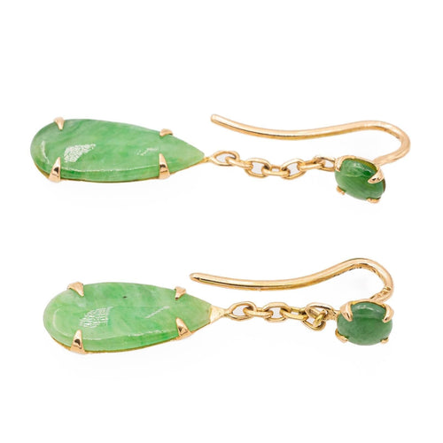 Boucles d'oreilles Boucles d'oreilles Or jaune Jade Jadéite 58 Facettes 2432032CN