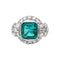 Bague 53 Bague Art Déco en platine, émeraude et diamants. 58 Facettes 30766
