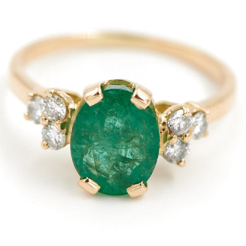 Bague 53 Bague Or jaune Emeraude 58 Facettes 1751507CN