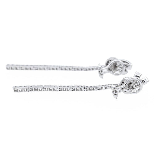 Boucles d'oreilles Boucles d'oreilles Pendantes Or blanc Diamant 58 Facettes 578261CD