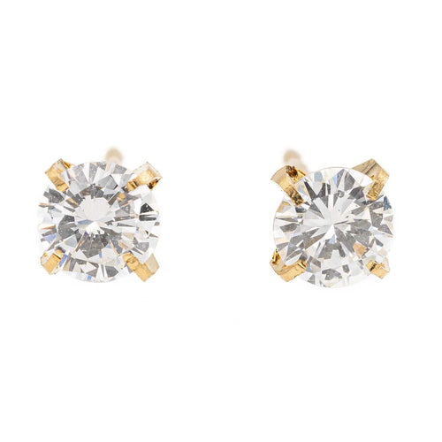 Boucles d'oreilles Boucles d'oreilles puces Or jaune Diamant 58 Facettes 2484497CN