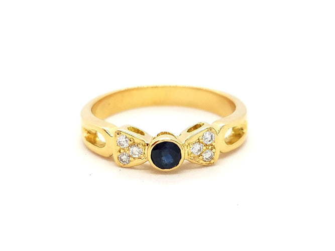 Bague 53 Bague Or jaune Saphir 58 Facettes 00793CN